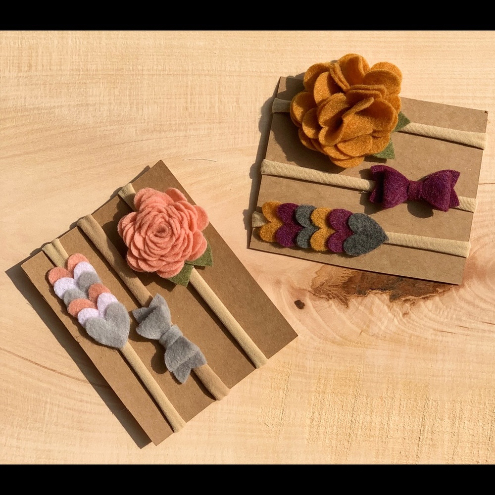 Felt baby bows